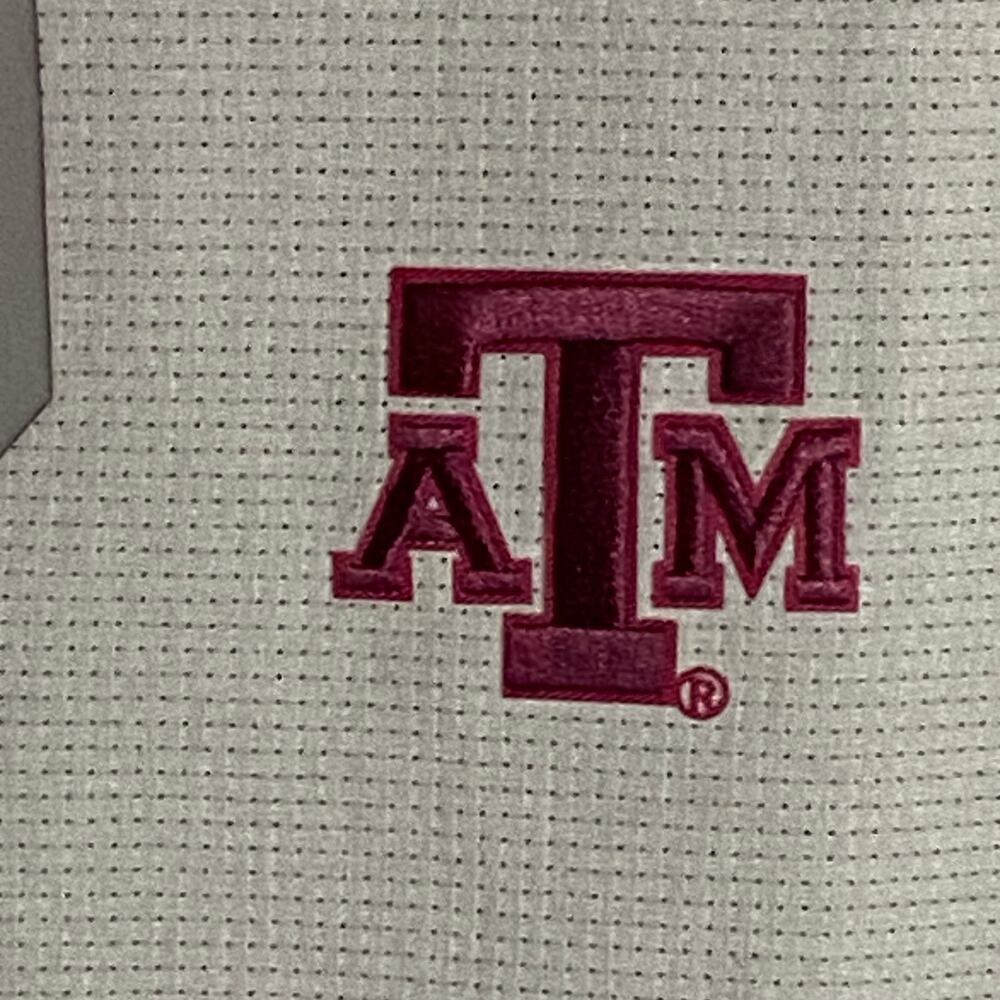 Antigua Texas A&M Shirt Activate Woven Short Sleeve Button-Up Shirt Gray NEW - Picture 9 of 14